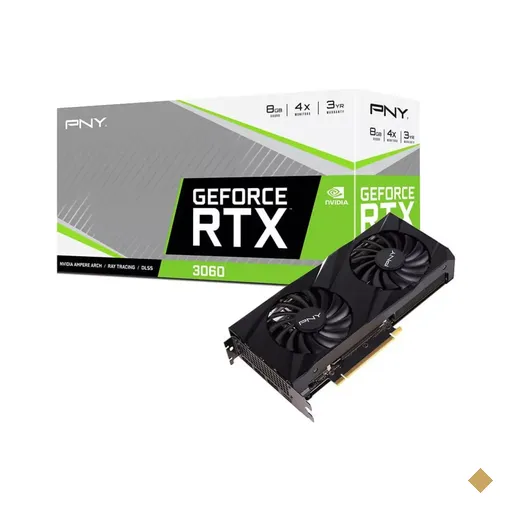 Placa de Vídeo PNY GeForce RTX 3060 Verto Dual Fan 8GB GDDR6 128-bit PCI-E 4.0…