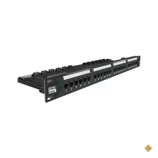 PATCH PANEL 24 PORTAS CAT.6 T568A/B SOHOPLUS com Guia - FURUKAWA