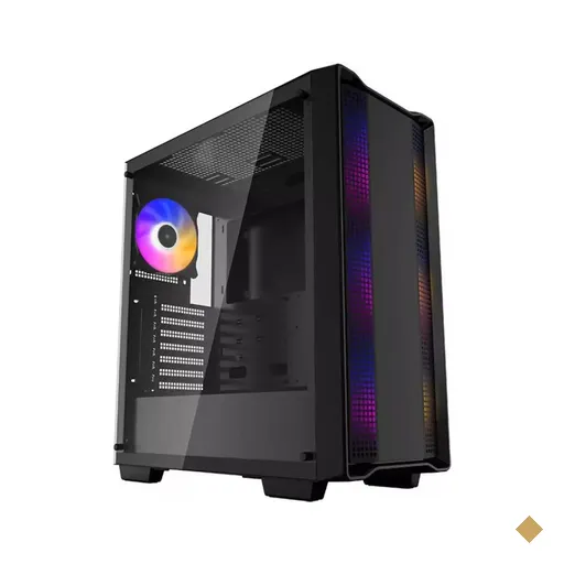 Gabinete Deepcool CC560 FS, Lateral em Vidro Temperado, 4 Fans 120mm RGB, Mid…