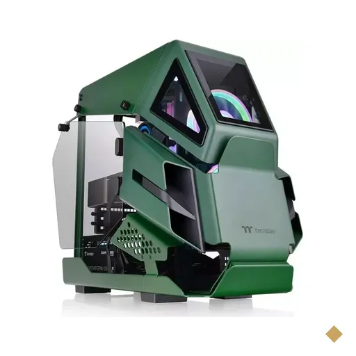 Gabinete Thermaltake AH T200 Racing Green, Laterais em Vidro Temperado, Micro…