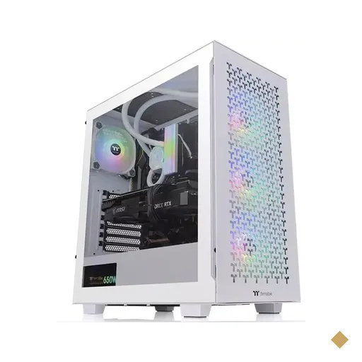 Gabinete Thermaltake Divider V350 TG ARGB Air Snow, Lateral em Vidro Temperado…