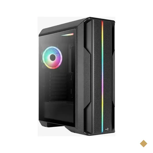 Gabinete Aerocool Splinter Duo aRGB, Lateral em Vidro Temperado, Mid Tower Black