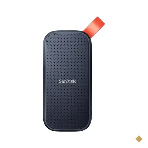 SSD Externo Portátil Sandisk 2TB USB Tipo-C 3.2, Preto e Laranja -…