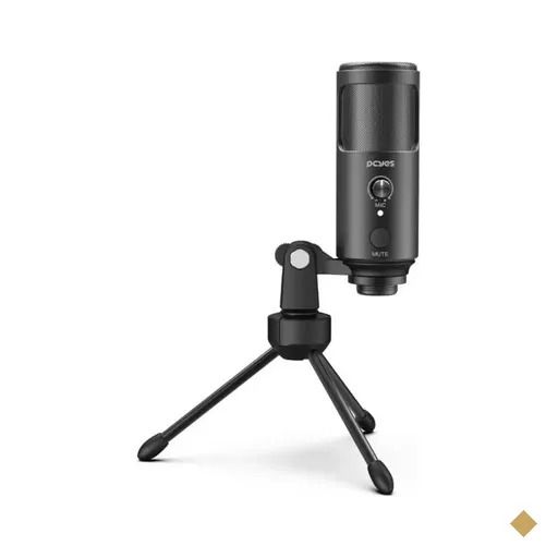 Microfone Condensador PCYES Vocalizer PMCV01 c/ Tripé USB