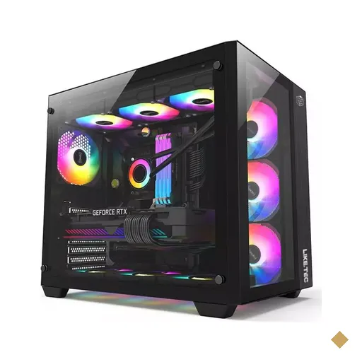 Gabinete Liketec Gamer Zeus V2, Frontal e Lateral em Vidro Temperado, Mid…