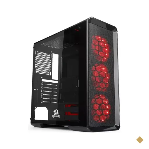 Gabinete Redragon Grimlock RGB, Lateral em Vidro Temperado, 3 Fans 120mm RGB…