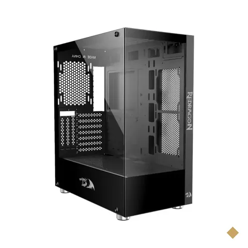 Gabinete Redragon Reflect, Frontal e Lateral em Vidro Temperado, Mid Tower Preto