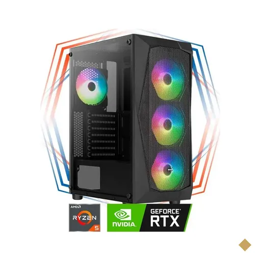 PC Gamer StellarX 3X RGB - AMD Robust Edition (AMD Ryzen 5 5500 6-Core, 16GB…