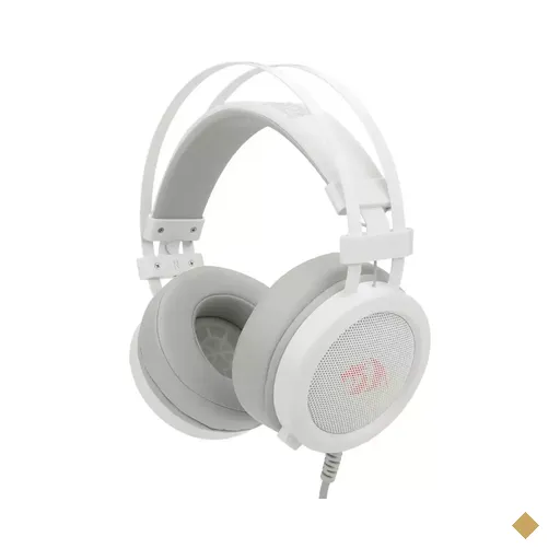 Headset Gamer Redragon Scylla Lunar White, Drivers de 40mm, P2 Branco