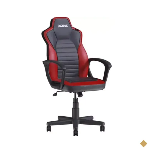 Cadeira Gamer PCYES Mad Racer STI Turbo Red Magma Preto/Vermelha