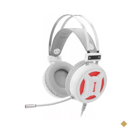 Headset Gamer Redragon Minos Lunar White Surround 7.1, Drivers de 50mm, USB…