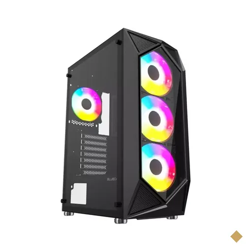 Gabinete Bluecase BG-049 Obsidian, Lateral em Vidro Temperado, c/ 1 Fan 120mm…