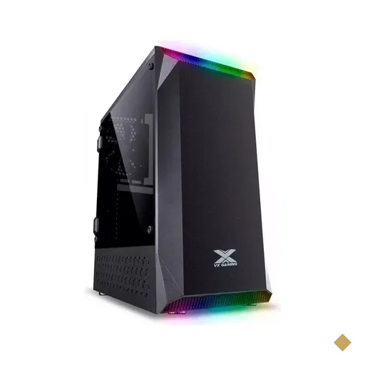 Gabinete Vinik VX Gaming Borealis RGB, Lateral em Acrílico, Mid Tower Preto