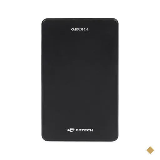 Case para HDD/SSD 2.5″ SATA para USB 2.0 CH-210BK Preto - C3Tech