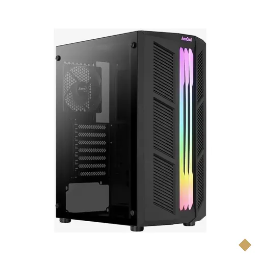 Gabinete Aerocool Prime RGB, Lateral em Vidro Temperado, Mid Tower Black