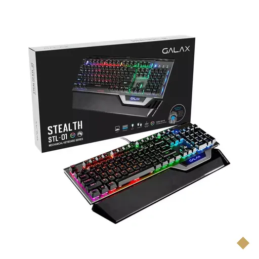 Teclado Mecânico Galax Stealth STL-01 LED RGB com Switch Blue, US Layout