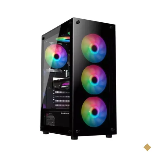 Gabinete Gamer Bluecase PRISM PRO BG-046, Lateral em Vidro Temperado, 4 FANs…