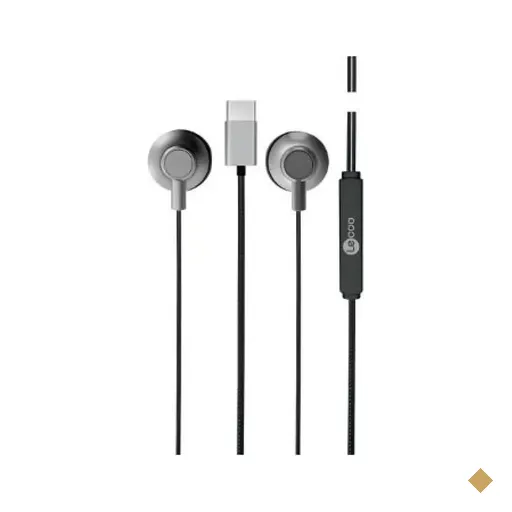 Fone de ouvido Lecoo Intra Auricular EH101 USB-C c/ Microfone Preto