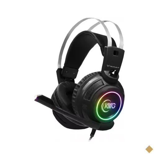 Headset Gamer KWG Taurus P1 RGB, Drivers de 50mm, USB Preto