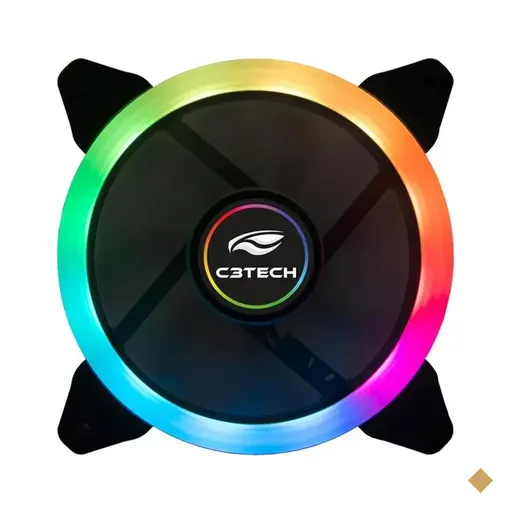 FAN Cooler C3Tech 120mm LED ARGB F7-L210RGB - Controlável (Molex/3-Pinos…