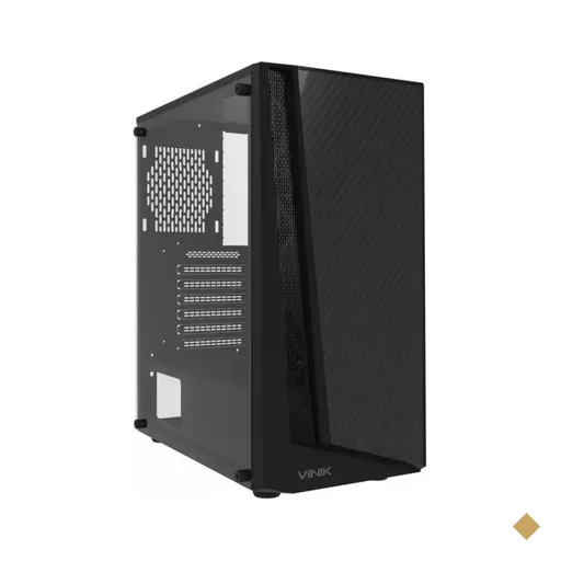 Gabinete Vinik INDUX, Lateral em Vidro Temperado, Mid Tower Preto