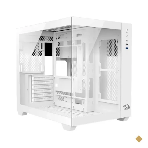 Gabinete Redragon Wideload Lite Lunar White, Lateral em Vidro Temperado, Mid…
