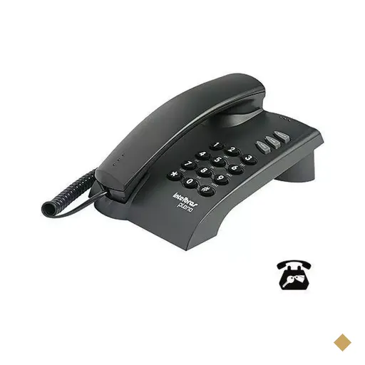 Telefone Intelbras Pleno Com Fio c/ Chave de Bloqueio 4080057 Preto