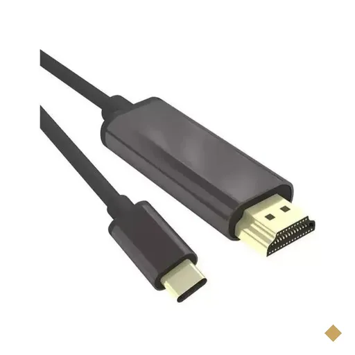 Cabo Adaptador Conversor USB Tipo-C (M) x HDMI (M) Preto 1,8m - MD9