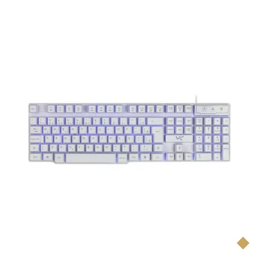 Teclado Vinik Semi Mecânico Gamer VX Gaming Hydra LED Multimídia USB Branco