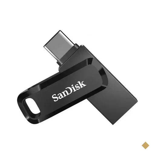 Pen Drive 128GB Sandisk Ultra Dual Drive Go, USB-C, Preto - SDDDC3-128G-G46