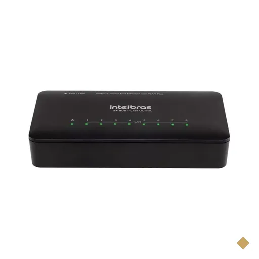 Switch Intelbras 8-Portas 10/100Mbps Fast Ethernet (com vlan Fixa e Anti-Surto)…