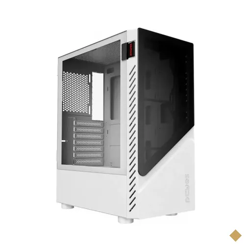 Gabinete PCYES Set White Ghost, Lateral em Vidro Temperado, Mid Tower Branco