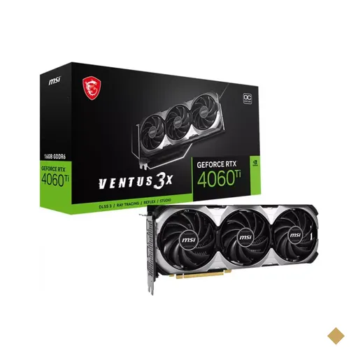 Placa de Vídeo MSI GeForce RTX 4060Ti Ventus 3X OC 16GB GDDR6 128-bit PCI-E…