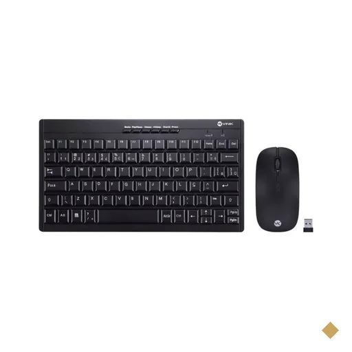 Kit Teclado e Mouse Vinik Dynamic Flat DC110 Wireless Preto