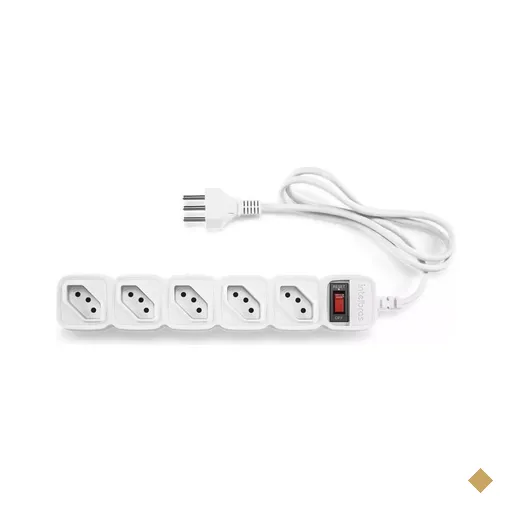 Protetor Eletrônico (Filtro de Linha) Intelbras 5 Tomadas Branco - EPE 205