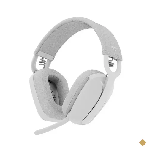 Headset Sem Fio Logitech Zone Vibe 100, Drivers 40 mm, USB, Bluetooth, Branco