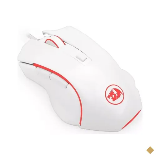 Mouse Redragon Gamer Nothosaur White 3200DPI LED USB - Branco