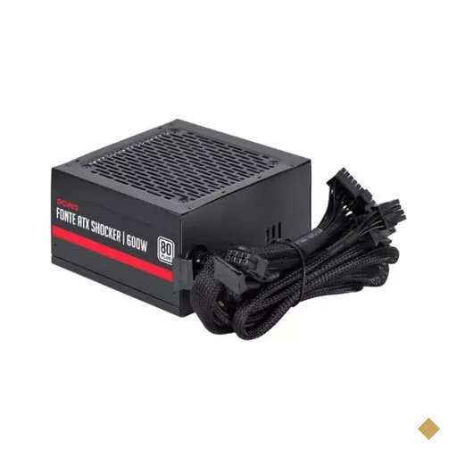 Fonte PCYES 600W ATX12V RTX SHOCKER 80PLUS White