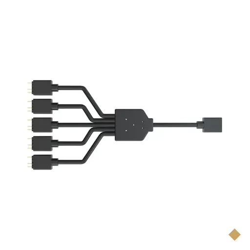 Cabo Splitter Cooler Master ARGB, 1 Para 5, 3 Pinos 5V, 58cm - MFX-AWHN-1NNN5-R1