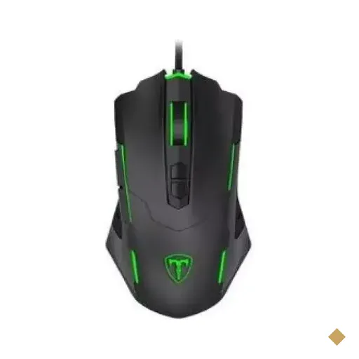 Mouse Gamer T-Dagger Brigadier LED Verde 7200dpi Preto