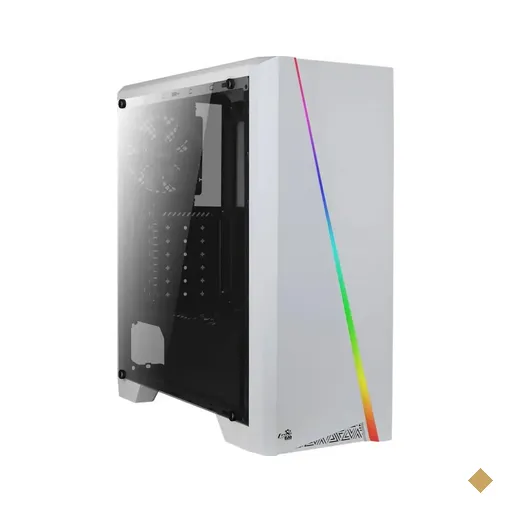Gabinete Aerocool Cylon RGB, Lateral em Acrílico, Mid Tower Branco