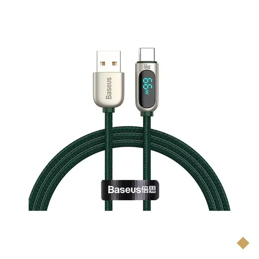 Cabo USB Tipo-C (M) x USB Tipo-C (M) 66W 6A c/ Display 2m - Baseus