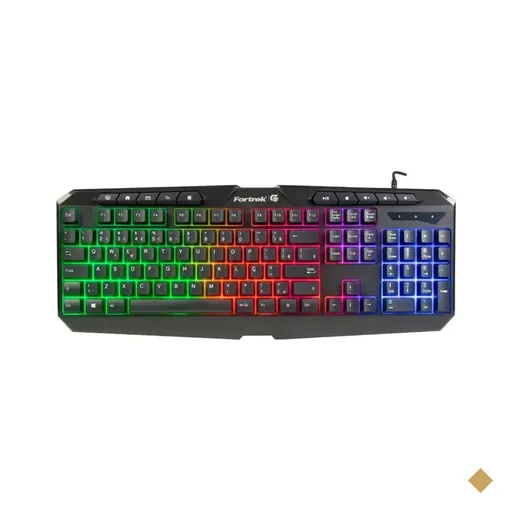 Teclado Gamer Multimidia Fortrek Spider Black Preto RGB USB
