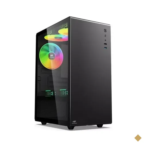Gabinete C3Tech MT-G200 Lateral Vidro c/3 FANs RGB Preto