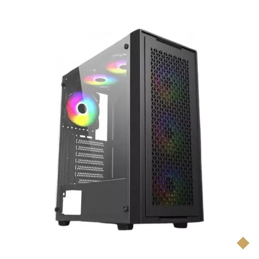 Gabinete Bluecase Gamer BG-050 X-FRAME, Lateral Vidro, Mid Tower, Preto