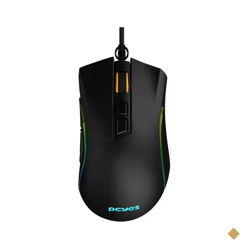 Mouse PCYes Gamer Valus Óptico 12400dpi LED RGB USB