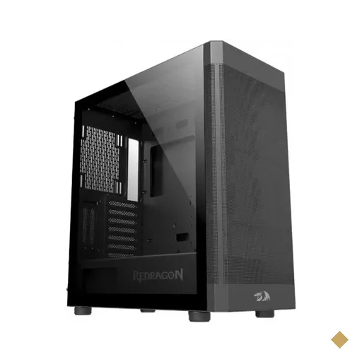 Gabinete Gamer Redragon Aeroglass, Lateral em Vidro Temperado, Mid Tower Preto