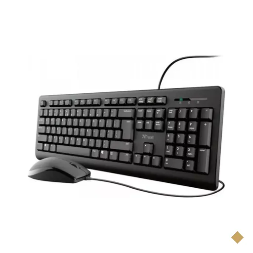Kit Teclado e Mouse Trust Primo USB Preto