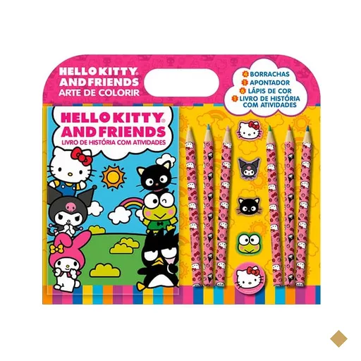 Livro para colorir infantil Hello Kitty And Friends, Ed Online - PT 1 UN