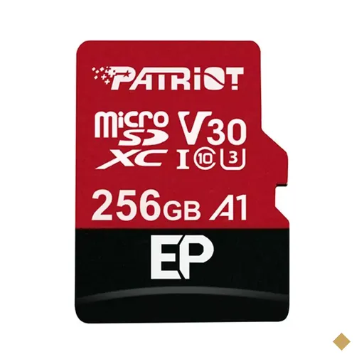 Cartão Patriot 256GB EP Series microSD Card (Classe 10) microSDXC, UHS-I, U3…